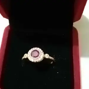OS1-R330 Cincin Wanita Cranberry Permata Red Rubby Premium Anti Luntur Berubah Warna Garansi 1 Tahun Fahshion Accessories Size Adjustable Kualitas Grade VVS1 Aksesoris Cincin Nikah Elegan COD