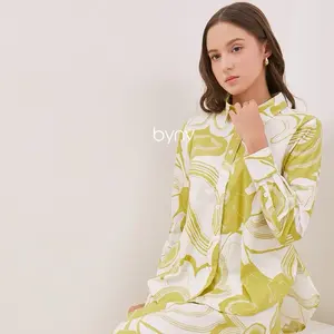 LUMINA SET-one set kemeja hijau lime