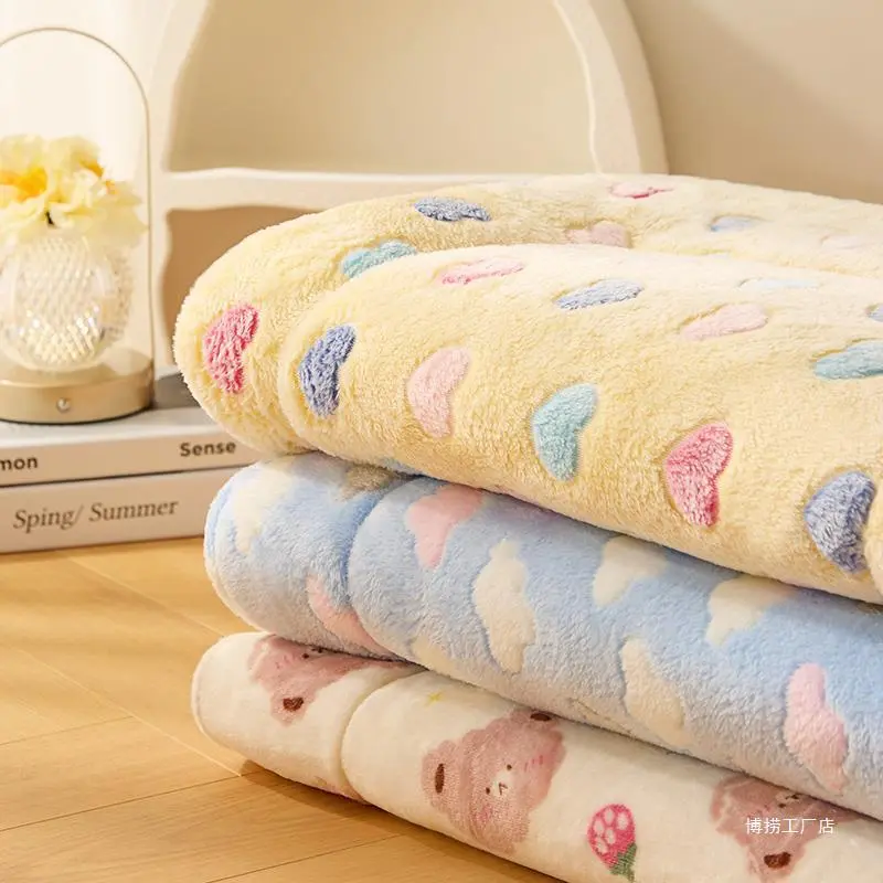 Thảm Cho Mèo, Dày Và Ấm Áp, Được Làm Bằng vải nỉ Hai Mặt, Thích Hợp Cho Giường Cho Mèo Và Chó, Dễ Lau Chùi 1