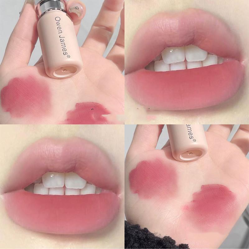  Son Môi Nhung Lì Bùn Môi Owen James Lâu Trôi Không Thấm Nước Son Kem 