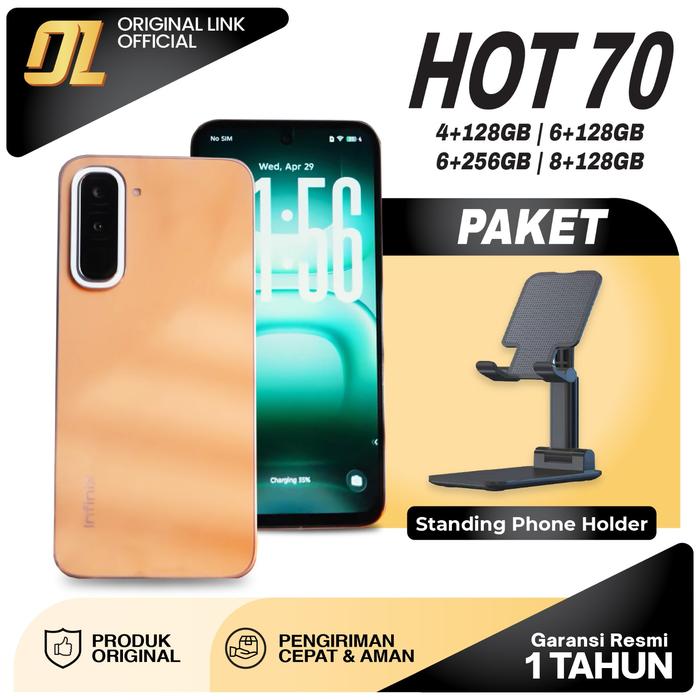 Gambar Infinix Hot 70 4/128 6/128 6/256 8/128 GB RAM 4GB 6GB 8GB ROM 128GB 256GB Android Terbaru Original Smartphone - Device Only, 4/128GB, Black dari Original link Kota Administrasi Jakarta Utara Tokopedia