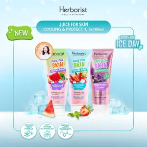 [New Product] [Best Selling] Herborist Juice For Skin Cooling Burst Strawberry Peppermint & Watermelon Centella 180ml