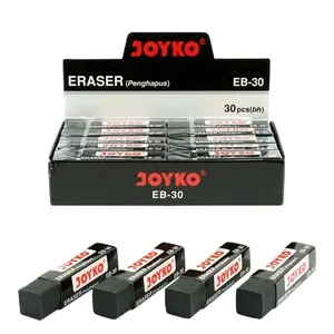 1Pcs Joyko Penghapus Pensil EB-30 Hitam Satuan Mudah Digunakan Hasil Penghapusan  Tanpa Merusak 6 x 1.3 x 1.3 cm