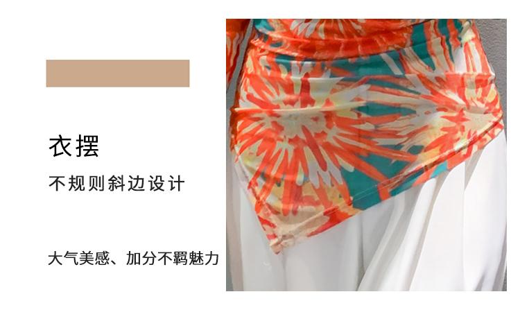 Product Introduction of DL 2025 Early Autumn Long Sleeve Printed T-shirt New Slim Fit Style Regular Pullover V-neck Top Europe and America 6