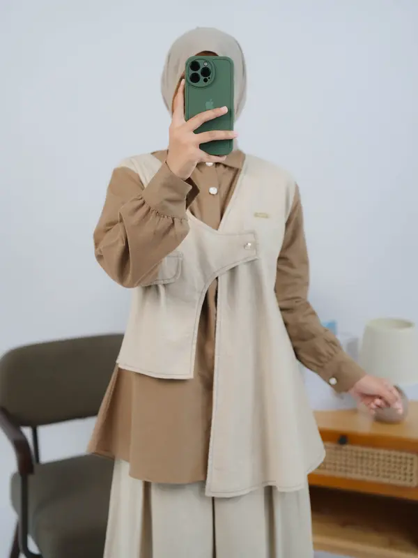 Asofa Carisya Setelan Pakaian Rok Busui Kancing 3