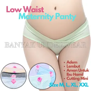 Celana Dalam Hamil Low Waist Katun Anti Sesak Paket 3 dan 6 pcs M L XL XXL