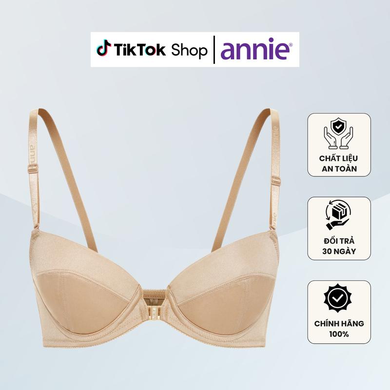 [BRA3012] Áo Ngực trơn cao cấp mút mỏng siêu nhẹ annie bra 3012 cài trước, ôm trọn ngực, không cộm phù hợp mặc công sở, đi học - ROCK - annie Official Store
