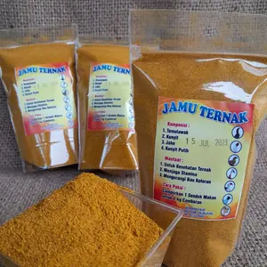 SEHAT ALAMI Jamu Ternak - Segala Jenis Ternak Ayam Bebek Kambing Sapi Burung - Campuran Serat Asli Temulawak Kunyit Jahe Kencur Mengkudu - Meningkatkan Stamina & Mengurangi Bau