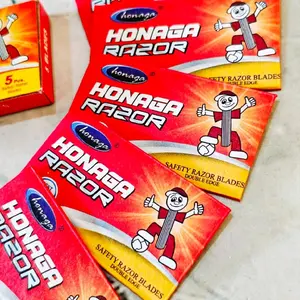 Honaga Silet Cukur Original Isi 5 PCS Tajam Awet Nyaman Digunakan Cocok untuk Kumis Jenggot dan Rambut Halus