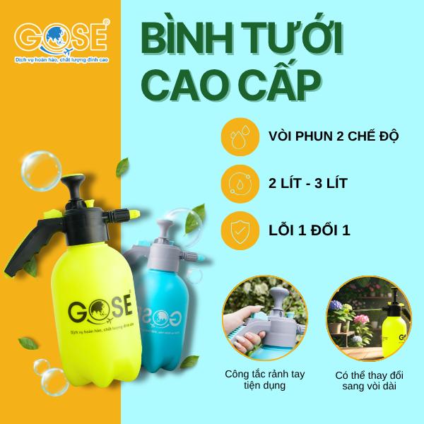 Bình tưới cây Gose 2L/3L Phun sương, Phun tia tưới cây, làm vườn, phun khử khuẩn