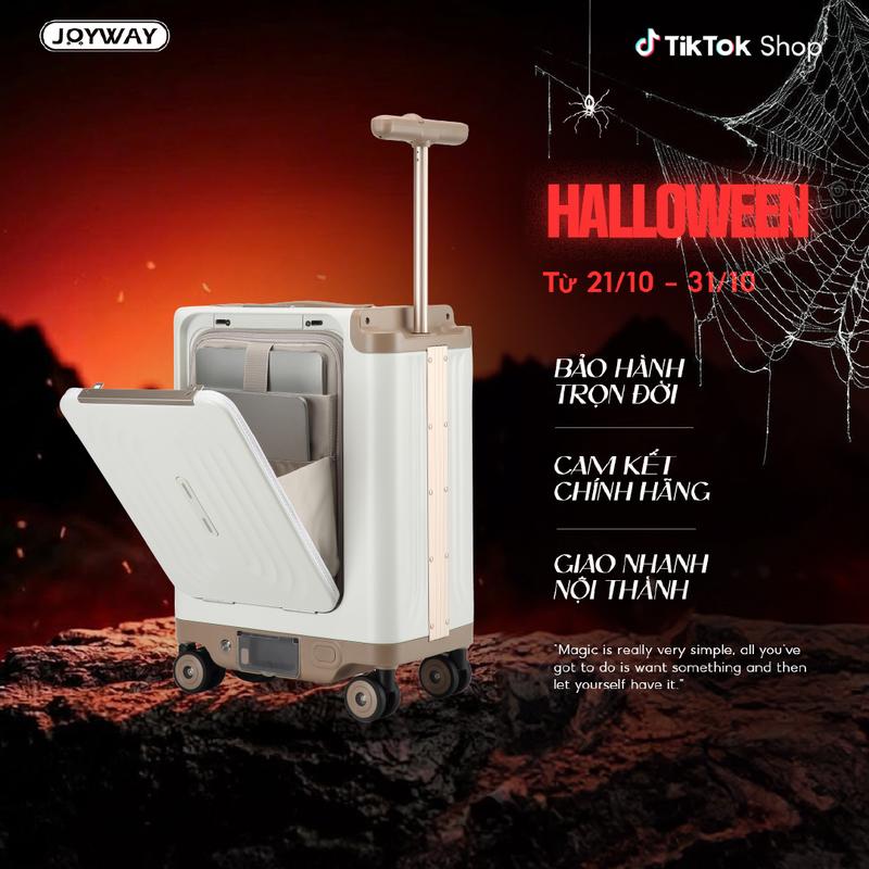 VALI ĐIỆN JOYWAY, Hành lí xách tay, Tốc độ 13Km/H, chịu tải tối đa 120kg, Chạy liên tục 2h, Pin dời, Khối lượng 5,5kg, Gói bảo hành pin 2 năm