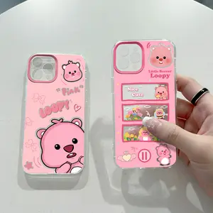 Fancy Loopy Pink Casing Hp Untuk Redmi 15 5G 15C 13X A5 note 14 4G/5G 14c note 13 pro plus a3 12 13c 12c 12 9a 10a 10c 10s 9c 8 9t 11 10 pro 9 pro Softcase Silikon Bening Cover Handphone Transparan MCB-04