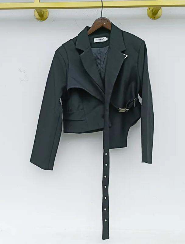 blazer 2in1 harajuku korean style keren Tangan Panjang 2