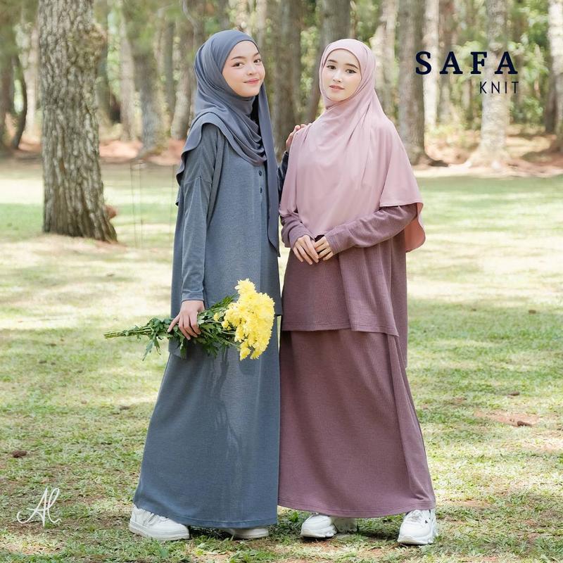 Albata Hijab - Safa Oneset Blouse Rok Knit Rib Oversize Muslim - Shop ...