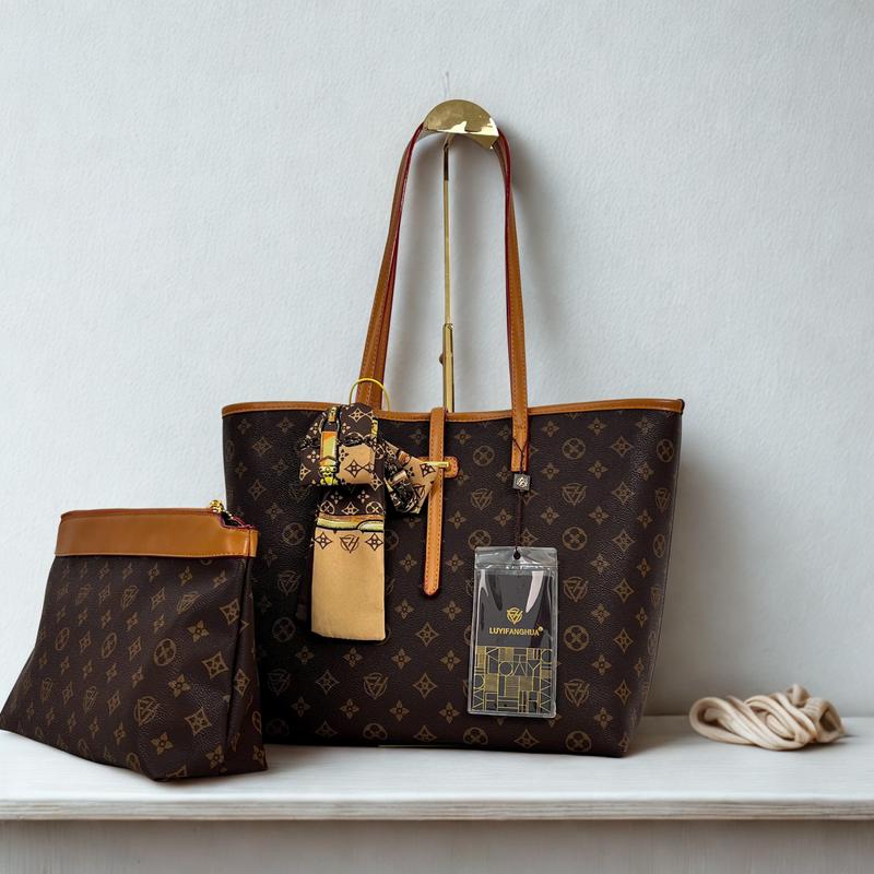 - 1088 - Túi Tote Nữ Da Canvas Kích Thước Lớn Form Đứng - Hàng Quảng Châu Cao Cấp - Kèm Ví To Cầm Tay