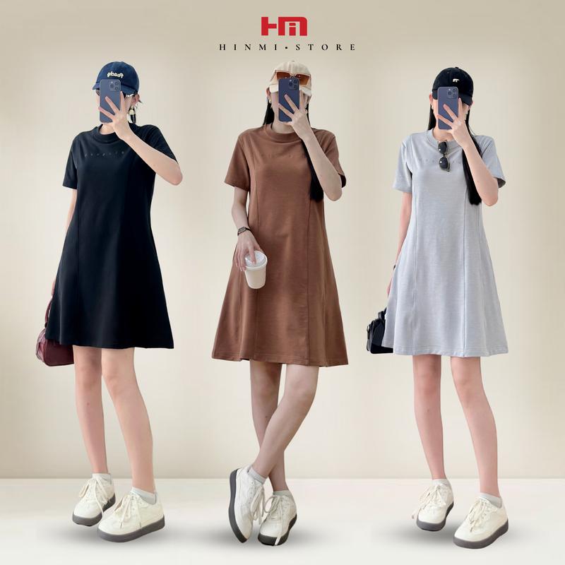 [SALE NGÀY ĐÔI 10/10] Váy Chữ A Dáng Suông_Thêu Chữ "BLESSED"_May Phối Viền Thân_Váy Nữ Xinh Nhẹ Nhàng_Cổ Tròn Thoải Mái_Dress Cao Cấp (THÊU_BLESSED)