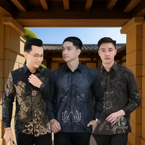 Batik pria lengan panjang seragam kantor seragam kondangan M L XL XXL