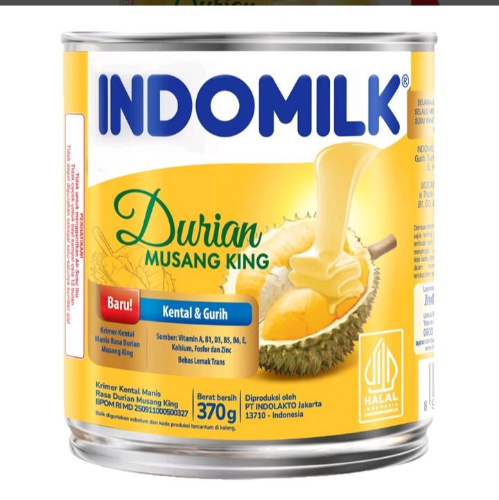 INDOMILK SKM ALL VARIANT DURIAN MUSANG KING,PUTIH,COKLAT KEMASAN  370G Food Asli Baking 2
