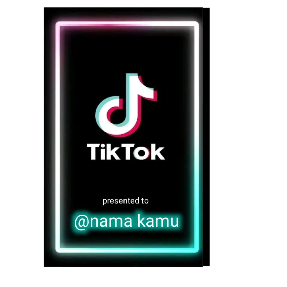 Poster & Produk Cetak Hiasan Dingding Rumah Logo Tiktok Coustoum Dekorasi Kamar Aestetik Kertas Dinding foto kamar tidur seni moder cowok nama mdf 6mm mendunia