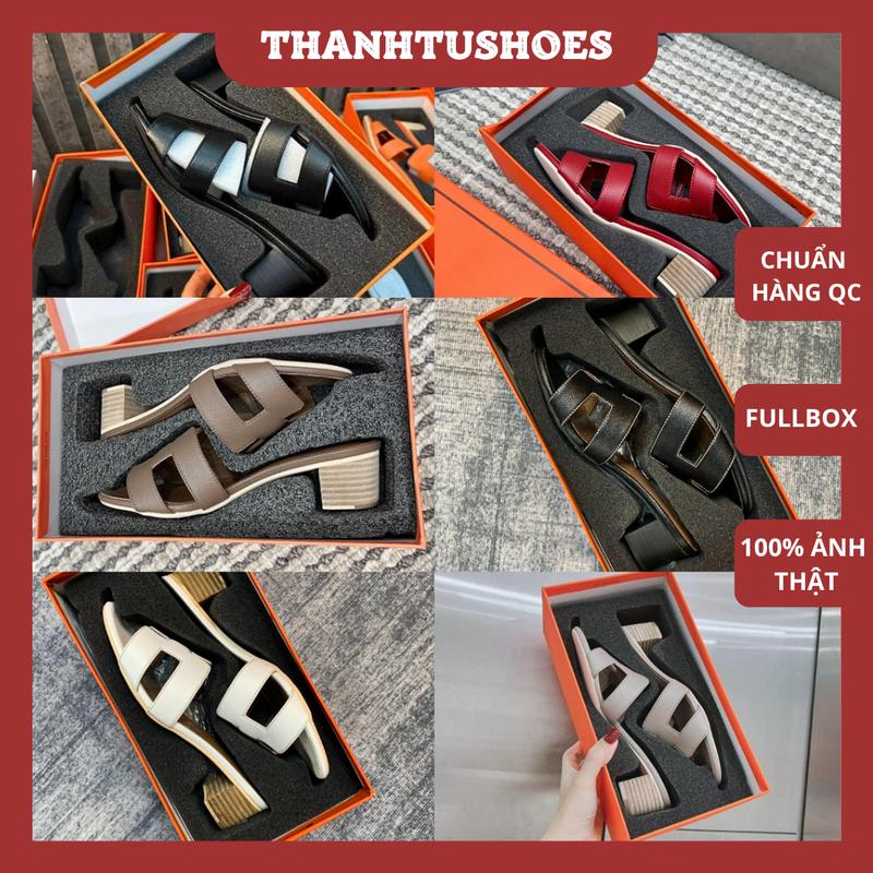 (m778) Guốc cao gót nữ da sần mềm hàng QCCC fullbox