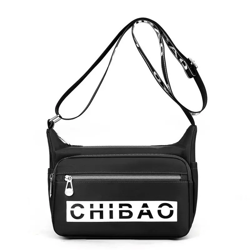 Tas Selempang Wanita 00808 Sling Bag Nylon Hitam