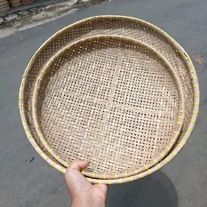 PAKET HEMAT 2PCS ayakan bambu saringan bambu 45cm dan 35cm bahan kulit bambu