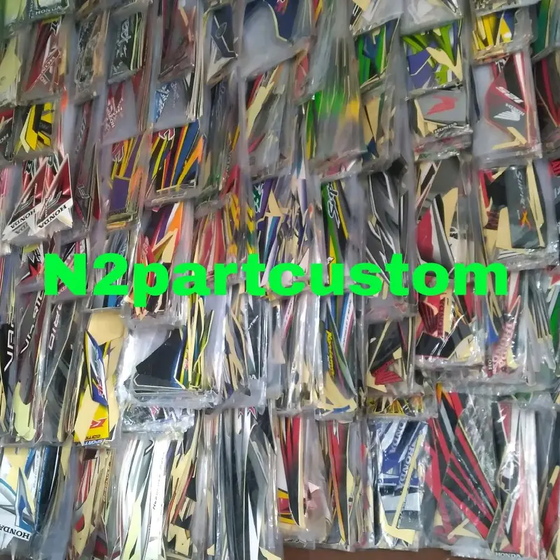 Sticker Striping polet honda Tiger 2000 biru Motorcycle 2
