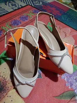Product Review of Kamila Heels Wanita Sepatu Mules Hak 3 CM sepatu kerja wanita Jelly Karet from c**i 0