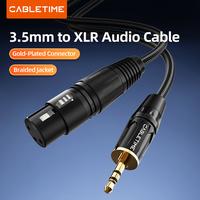Gambar CABLETIME Kabel Audio Jack Aux 3.5mm Male to XLR Female - 1 M  dari Inprotek Kota Administrasi Jakarta Barat 5 Tokopedia