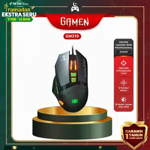 GAMEN Pro Wired  Kabel Mouse  Computer   GM310 RGB 7200 DPI With 6 Macro Button Original - Garansi 1 Tahun