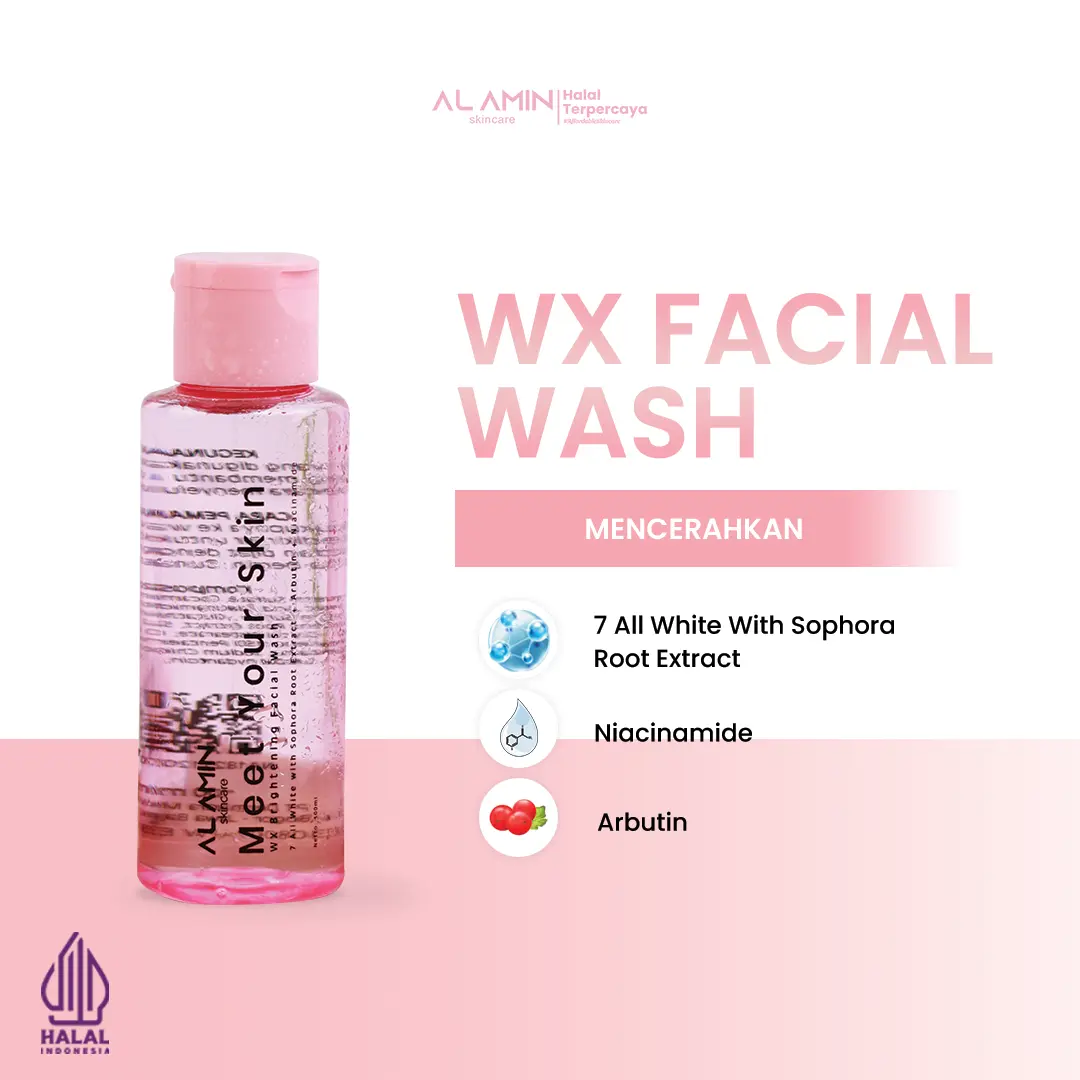Facial Wash WX Pencerah Noda Flek Hitam Glowing Semua Jenis Kulit BPOM Alamin Skincare Meet Your Skin