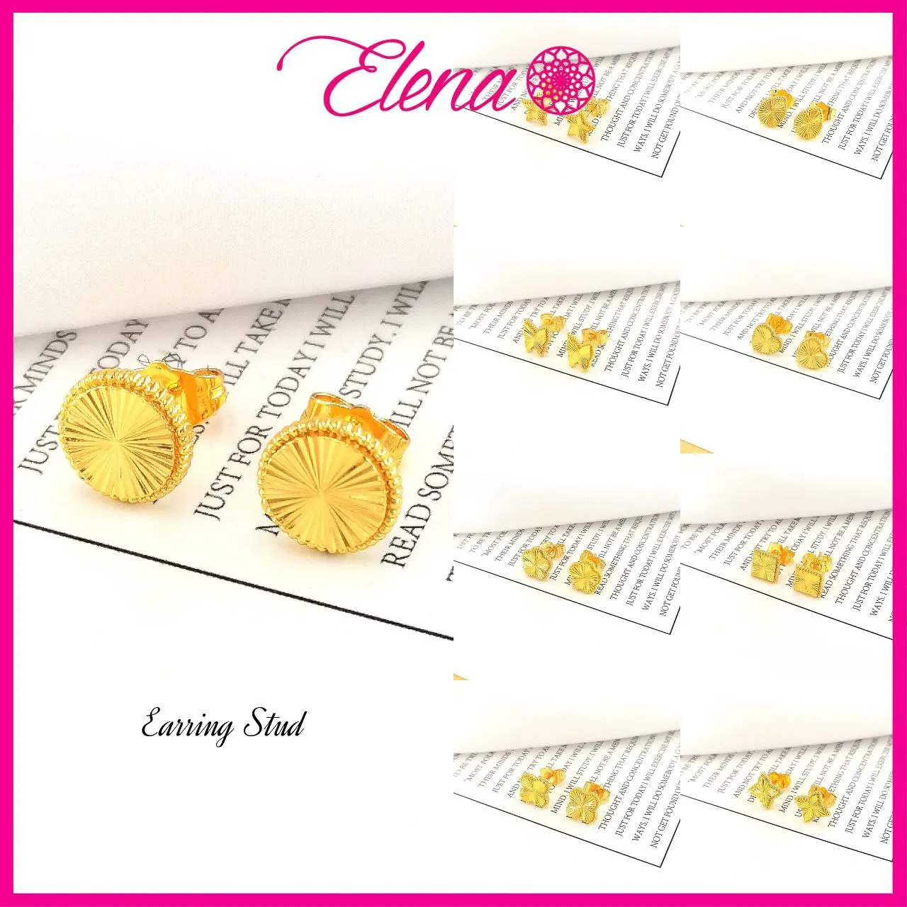 Elena Emas Korea Earring - Subang Dewasa/Budak (EE476)(EE477)(EE478)(EE479)(EE480)(EE481)(EE482)(EE483)(EE484)(EE485)