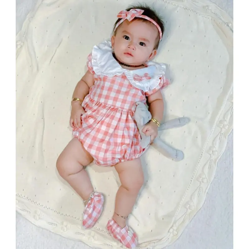 ICHIKA JUMPER SUIT Baju Bando Sepatu Pakaian Anak Cewe Lucu Murah Terlaris Cod Babee Baby Shop French pao Lona 6