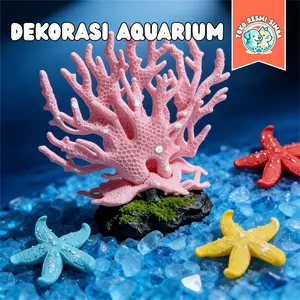 Hiasan Aquarium – Tanaman Aquascape & Karang Ikan Buatan untuk Dekorasi Tank Dekorasi Cantik Tank Ikan rumput sintetis 0234