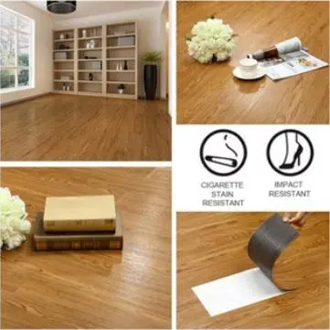 36PCS Lantai Vinyl Stiker Perekat Vinyil Lantai Kayu PVC Ubin Lantai Premium 91.4CMX15.2 CM 1