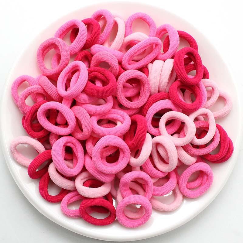 Product Introduction of 100pcs Colorful Elastic Nylon Hair Bands for Women Child Nylon Scrunchie TiesRubber Band Elastic Hair Band Hair Accessories 12