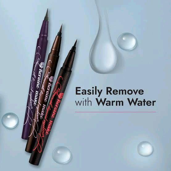 KISS ME HEROINE Make Smooth Liquid Eyeliner ORIGINAL Tahan Air & Tahan Keringat dengan Ujung Ultra Halus 0.1mm untuk Hasil Liner yang Tepat dan Akurat - 01 Black
