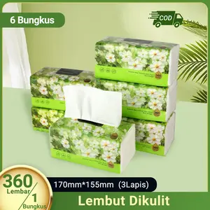 [Harga kejutan]Yasmine Tisu 6 PACK	 360 helai 3 ply harga promo murah gratis ongkir bisa cod tisu kering murah promo tissue murah facial tissue tisu dapur