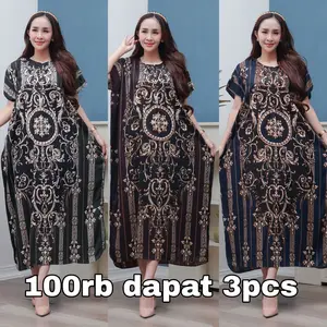 Paket daster lowo 3 pcs 100rb motif belvina ld 130cm pb 110cm rayon busui friendly nyaman