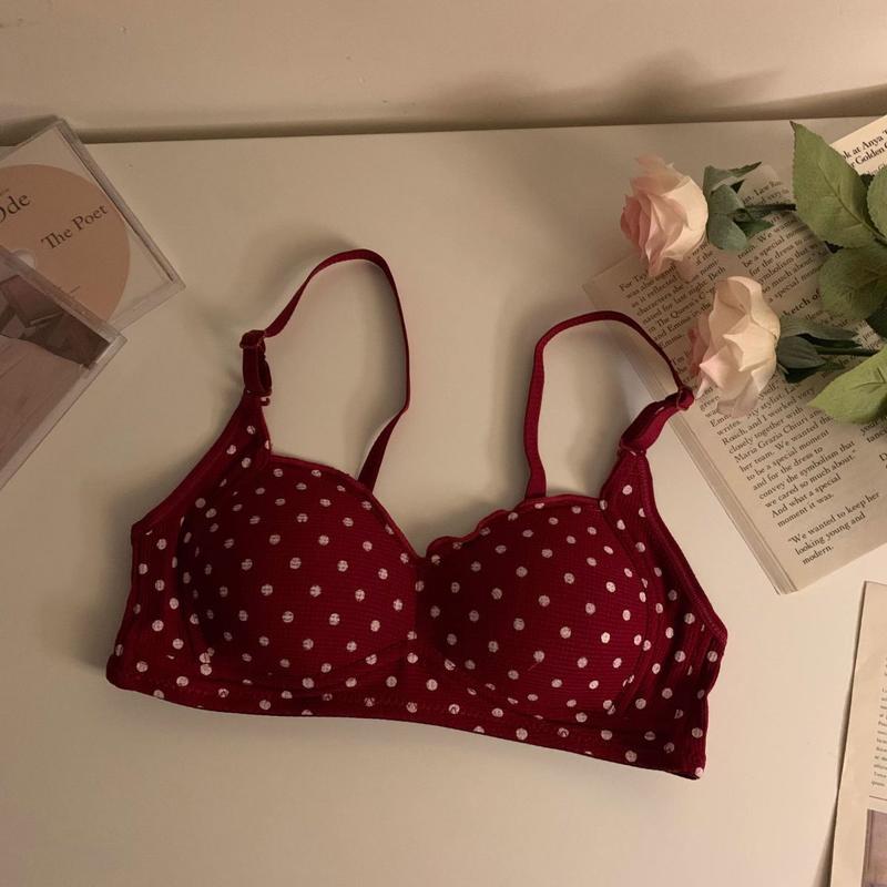 Product Introduction of Year of Birth Dragon Lucky Underwear for Women Push up Push up Anti-Sag Wireless Red Wedding Bra Set 03 25