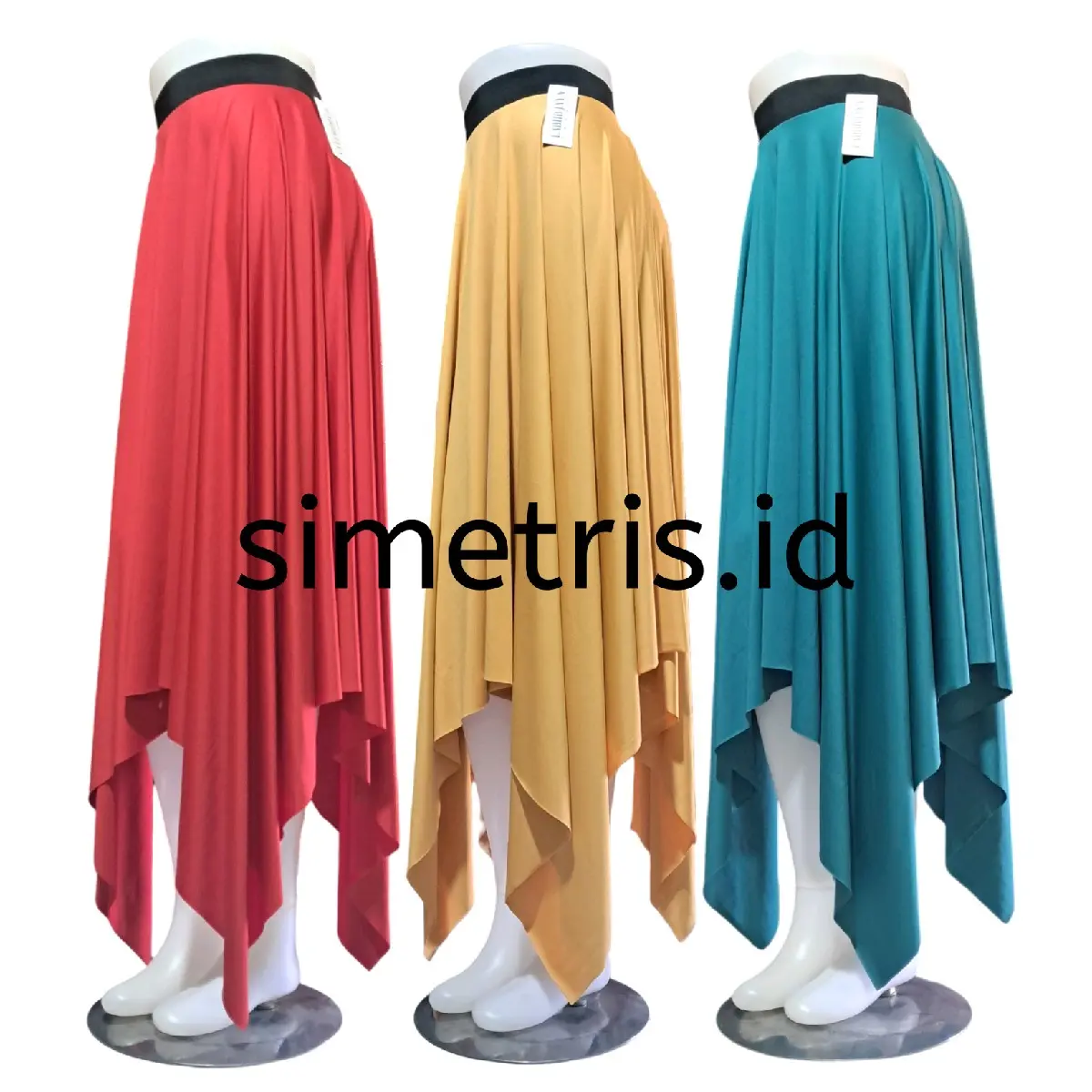 Rok Panjang Simetris Flare Mayung Tidak Nerawang Bahan Kain Spandek Ballon Premium / simetris.id