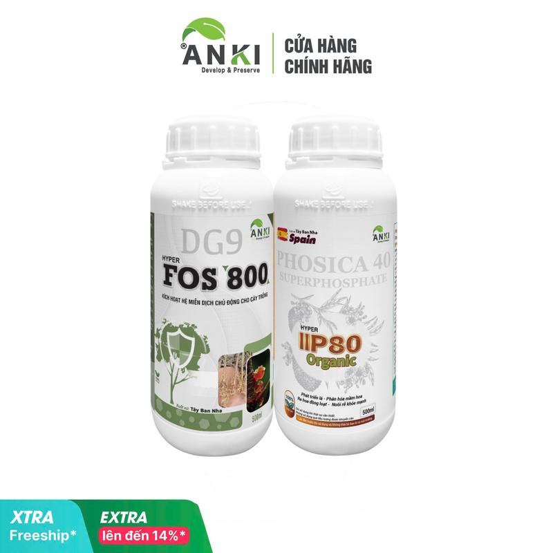  Bộ phân bón kích ra hoa đồng loại “P80 + Fos800” chai 500ml nhập khẩu Châu Âu - Lân hữu cơ lân tạo mầm và Lân 2 chiều kích kháng cây trồng 