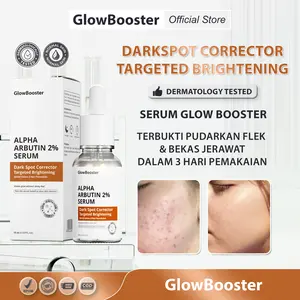 [BPOM] GlowBooster Serum Alpha Arbutin 2% - Serum Penghilang Flek Hitam - Penghilang Noda Hitam - Penghilang Flek Jerwat - Meratakan Warna Kulit