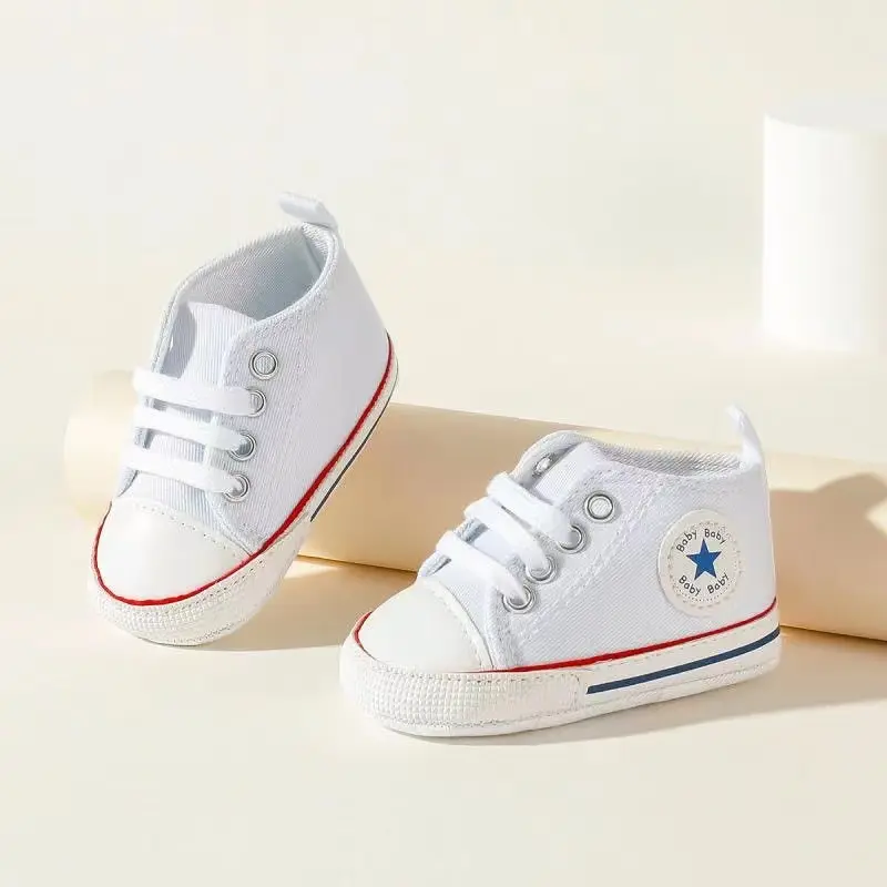 Giày Tập Đi Đầu Tiên, Cho Bé Trai Và Bé Gái Trẻ Sơ Sinh, Chất Liệu Vải Bố Mới, Giày Thể Thao Cho Em Bé Đế Mềm, Chống Trượt, Thích Hợp Cho Trẻ Sơ Sinh Và Trẻ Mới Biết Đi 2