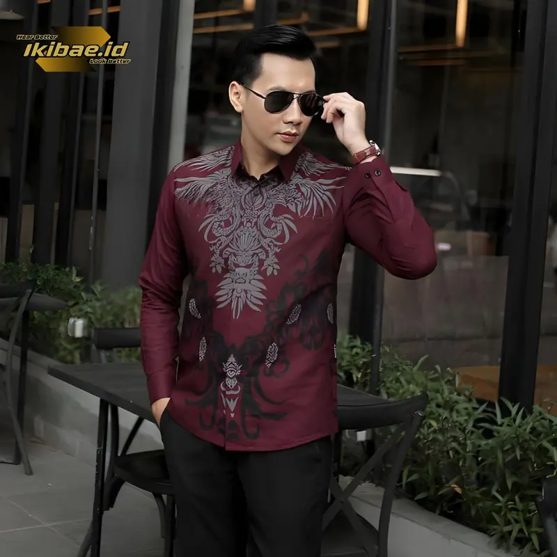 NEW KEMEJA BATIK PRIA TERBARU FORMAL CASUAL LENGAN PANJANG NYAMAN ELEGAN 4