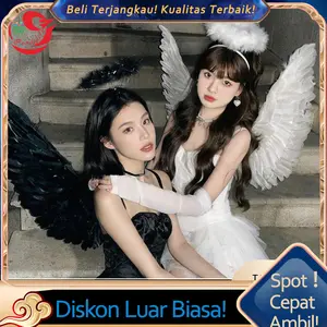 Bando Malaikat Led Angel Headband Glow In The Dark