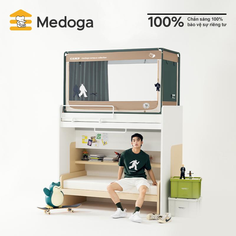 XANH TUỔI TRẺ Medoga Mùng Khung Giường Tầng Ký Túc Xá Cho Sinh Viên| Khung Rèm Giường Tầng KTX | Chống Muỗi Kiến Ba Khoang | Chắn Sáng Không Gian Riêng Tư | Học Bài Ban Đêm | Đời Sống Sinh Viên