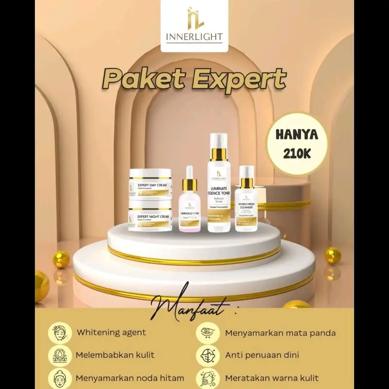 PAKET USAHA 3 PAKET INNERLIGHT SKINCARE/WHITE SECRET /EXPERT / ACNE SPOT 2