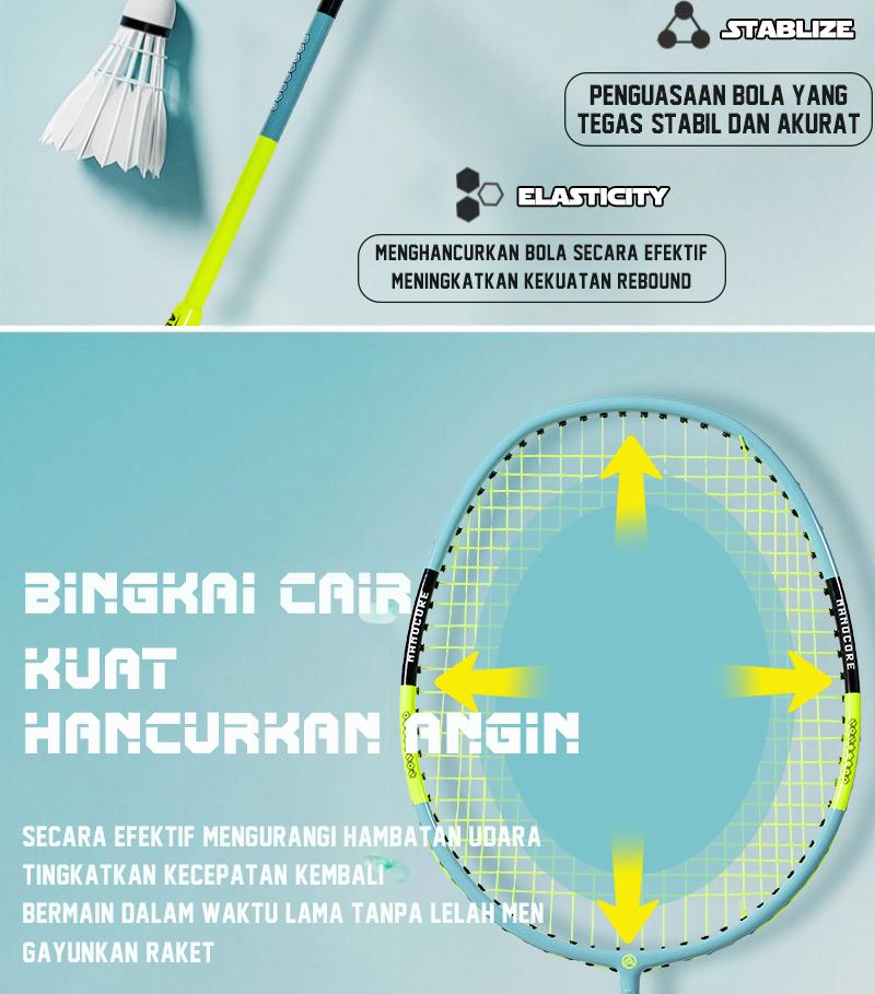 ALPSPORT SZZ 4U 21-28lbs Raket Bulutangkis Full Carbon Fiber Tali Pegangan G5 Cocok untuk Pelajar dan Pemula Olahraga Badminton Ringan Seimbang