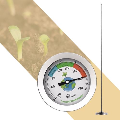 Paseisaku 50cm Stainless Steel Compost Soil Thermometer - Celsius & Fahrenheit